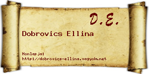 Dobrovics Ellina névjegykártya